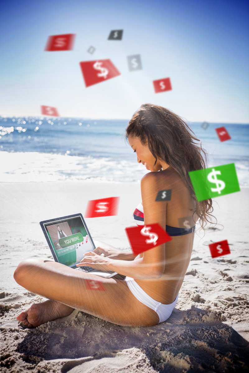 海辺でオンラインカジノ